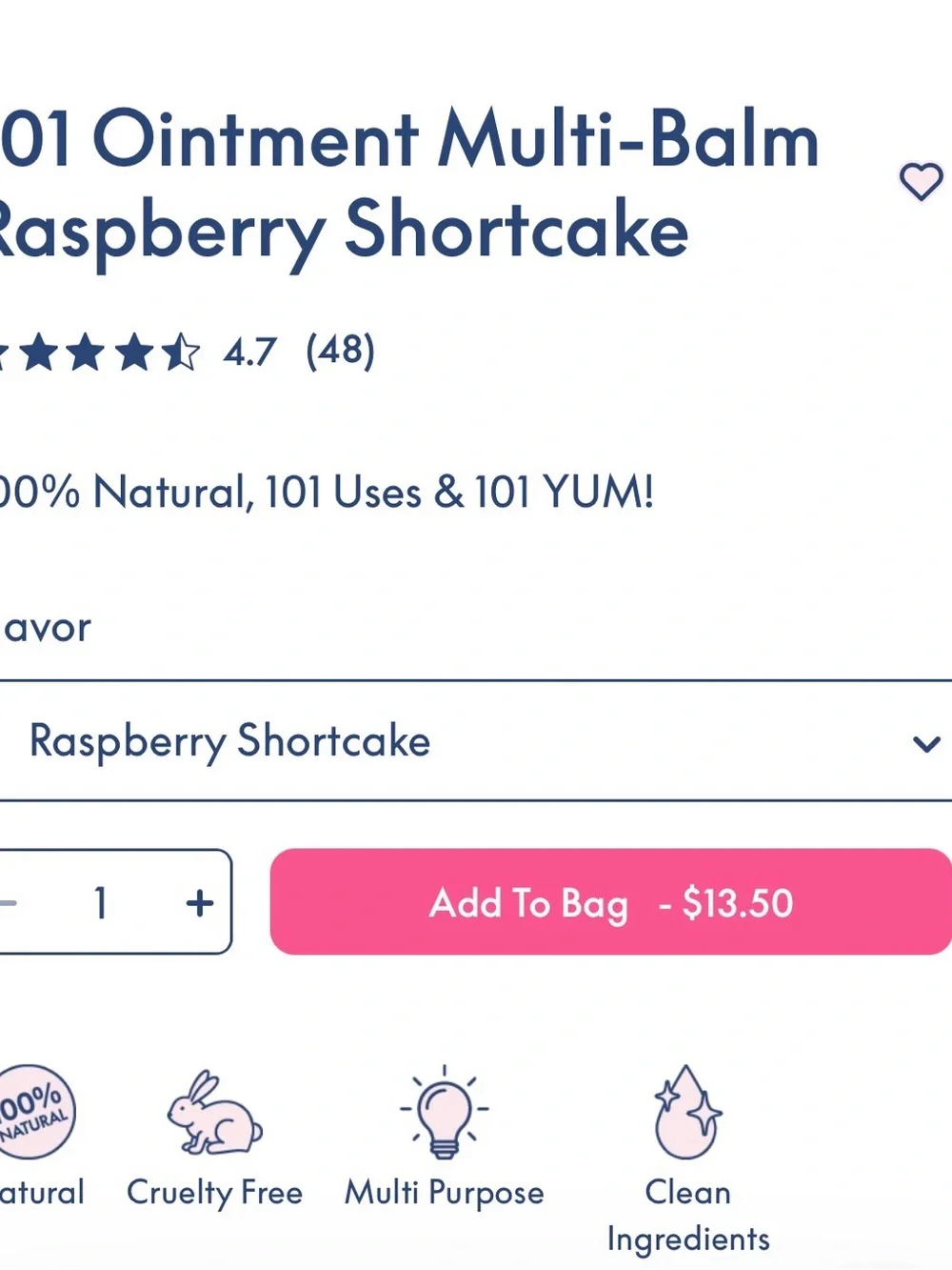 Set of 2 - 101 Ointment Raspberry Shortcake - Hydrating Lip Treatment (Pink)